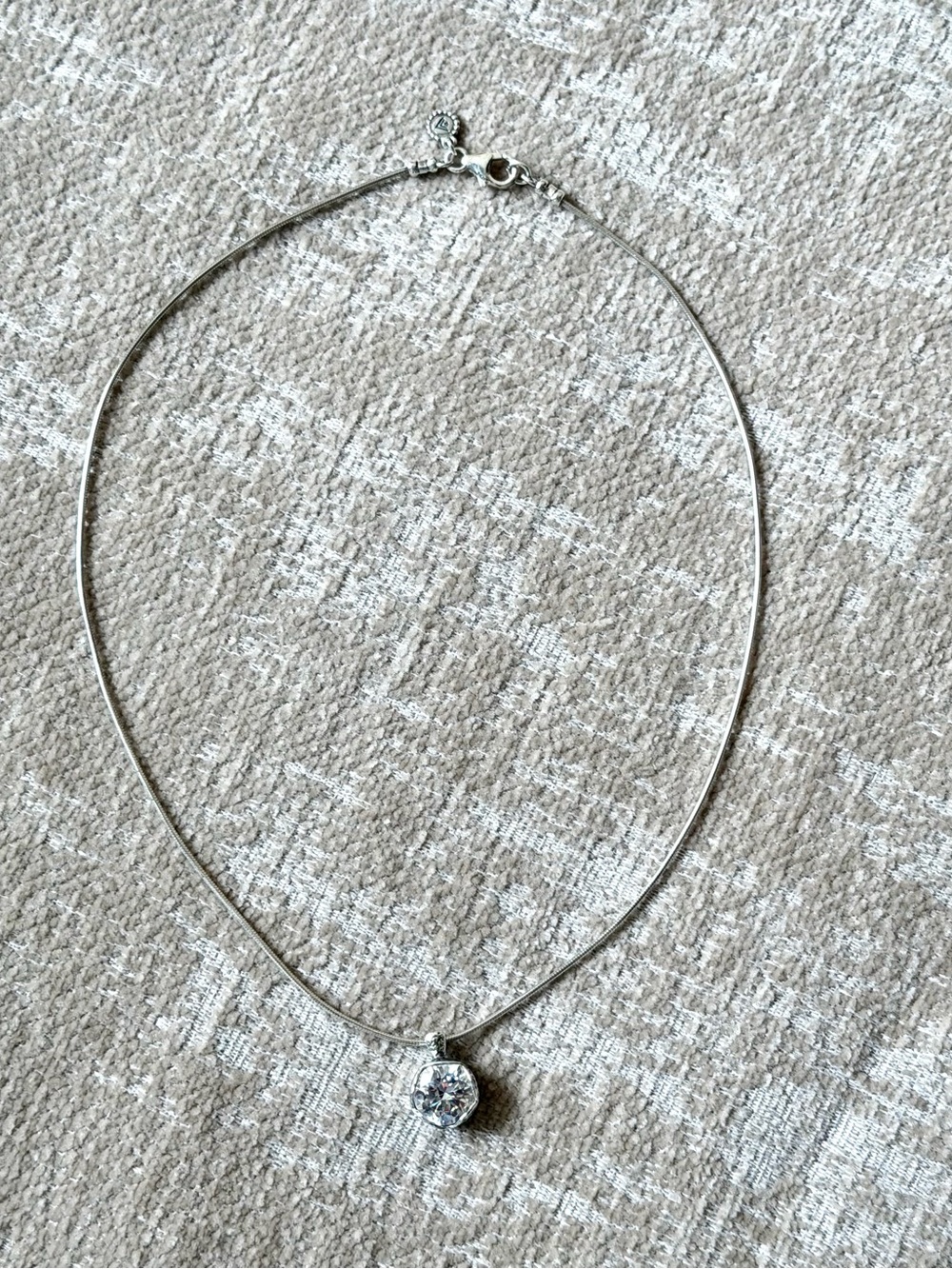 Silpada Cinema Star Silver Necklace with CZ Pendant - Picture 4 of 10